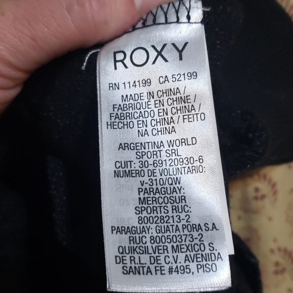 Roxy marled black pullover hoodie. - Picture 6 of 7